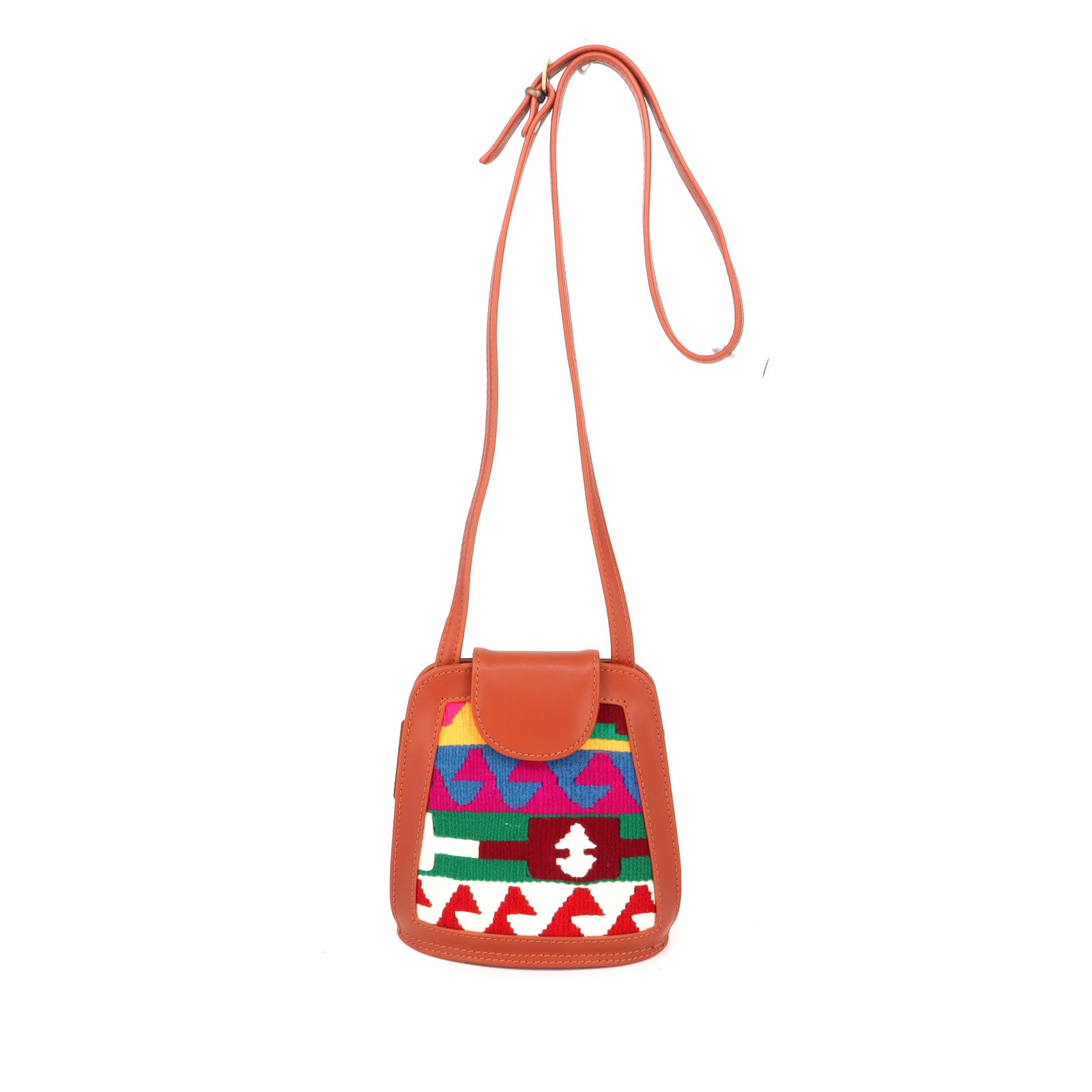 Zanzibar Kilim Leather Crossbody Bag