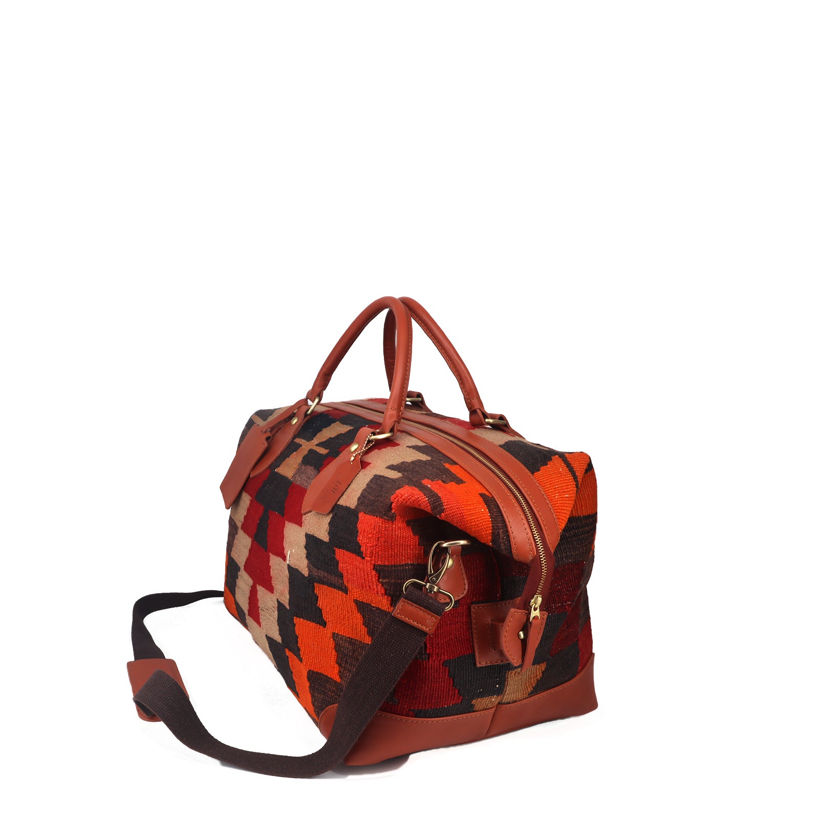 Mombasa Kilim Weekender Leather Bag