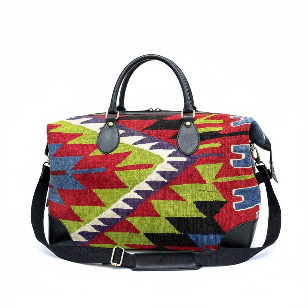 Fiji Kilim Weekender Leather Bag