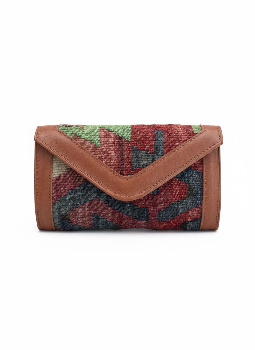 Nuru Kilim Clutch Leather
