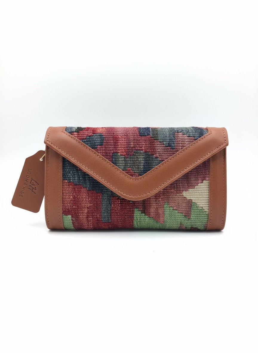 Nuru Kilim Clutch Leather