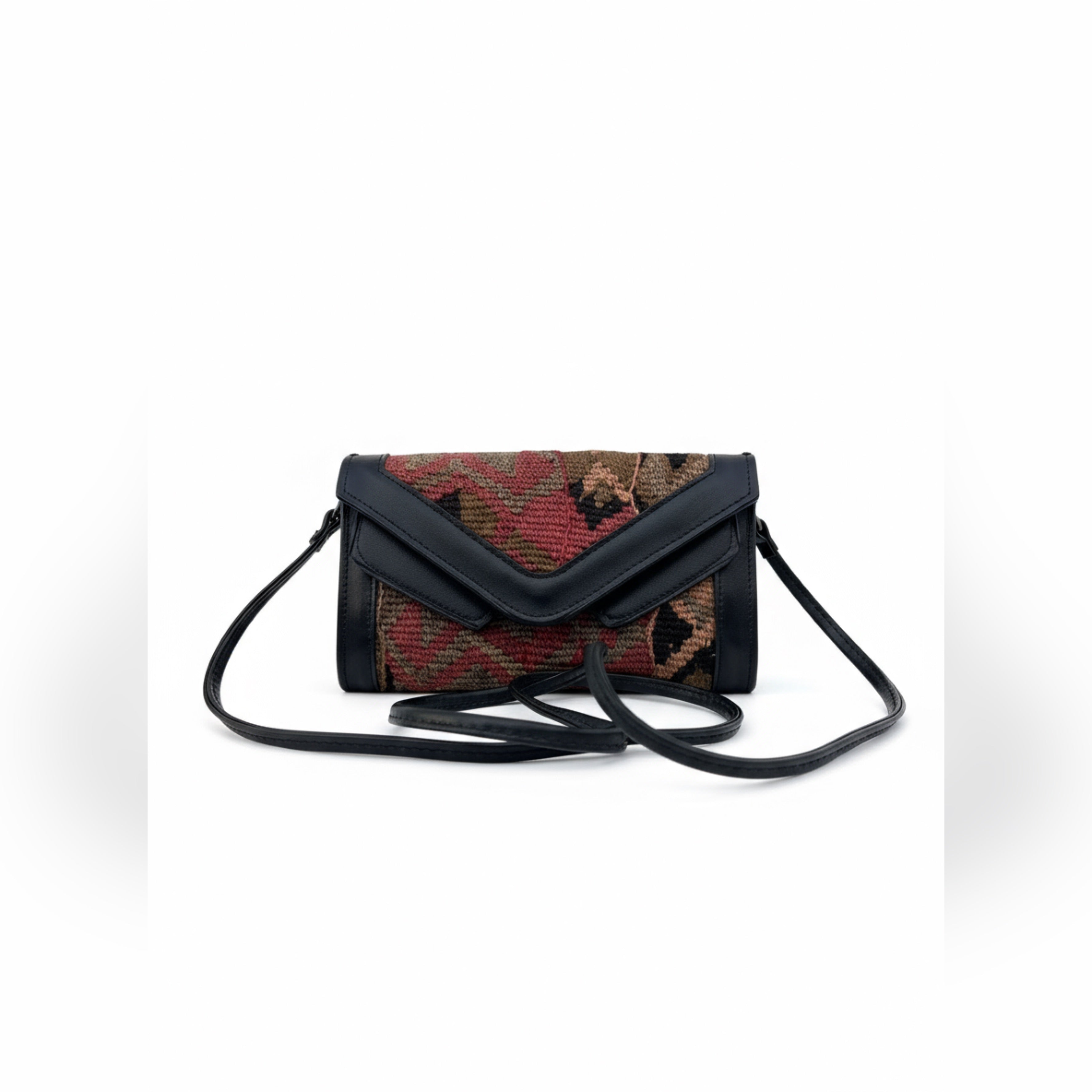Amani Kilim Clutch Leather