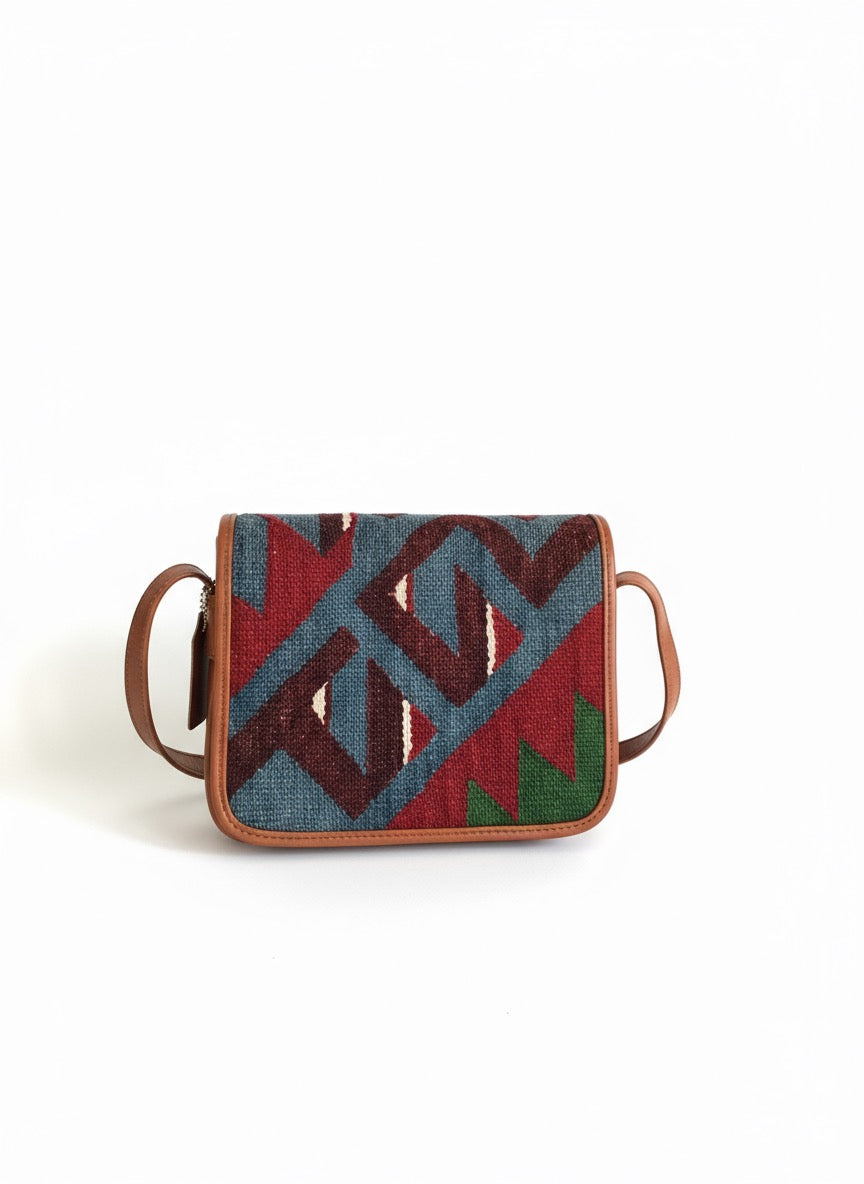 Asha Kilim Crossbody Leather Bag