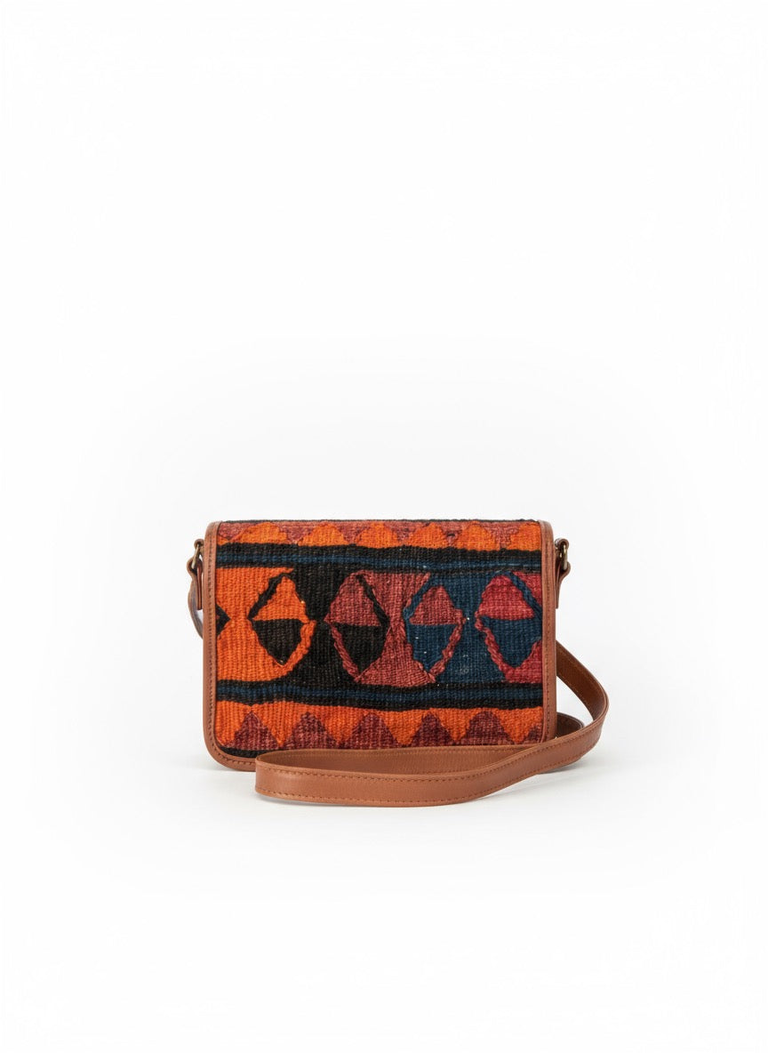 Rahma Kilim Crossbody Leather Bag