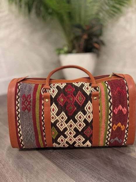 Mapenzi Kilim Weekender Bag.