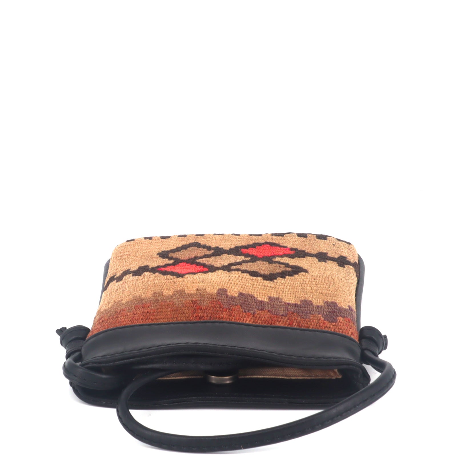 Angkor Kilim Crossbody Leather Bag - Image 4
