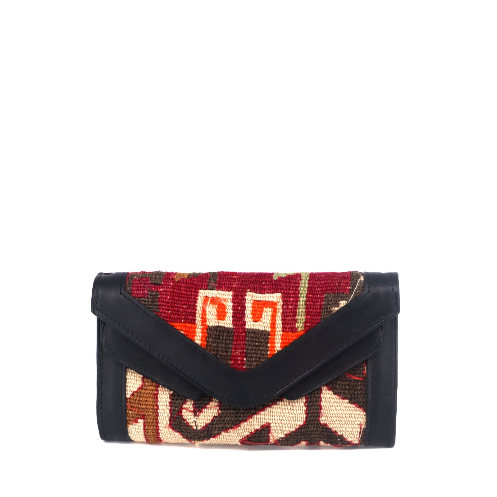 Berber Brilliance Kilim Clutch Leather Bag - Image 2