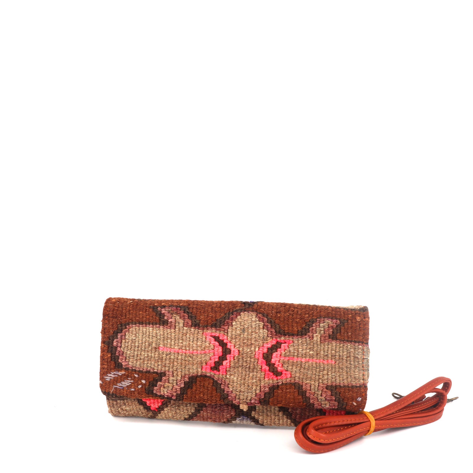 Florence Kilim Clutch Leather Bag - Image 4