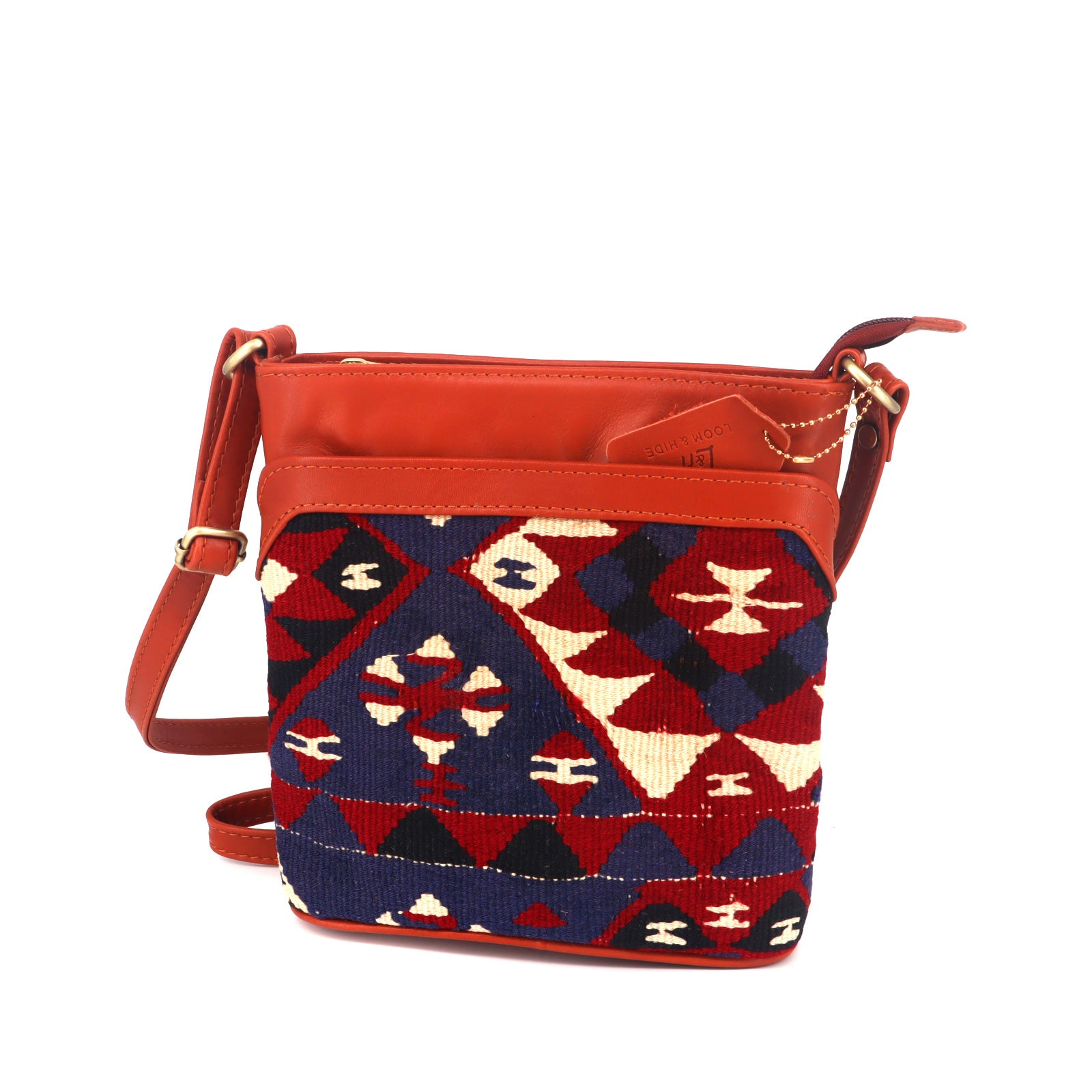Havana Kilim Crossbody Leather Bag - Image 3