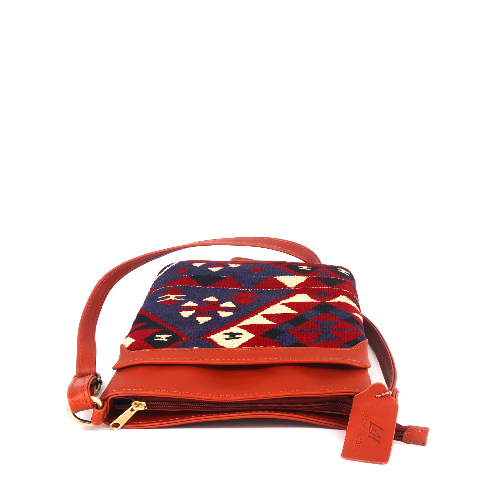 Havana Kilim Crossbody Leather Bag - Image 4