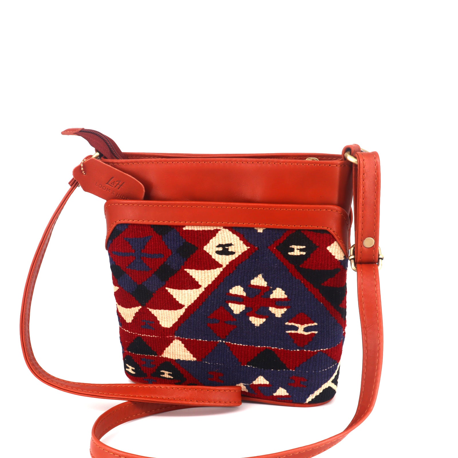 Havana Kilim Crossbody Leather Bag