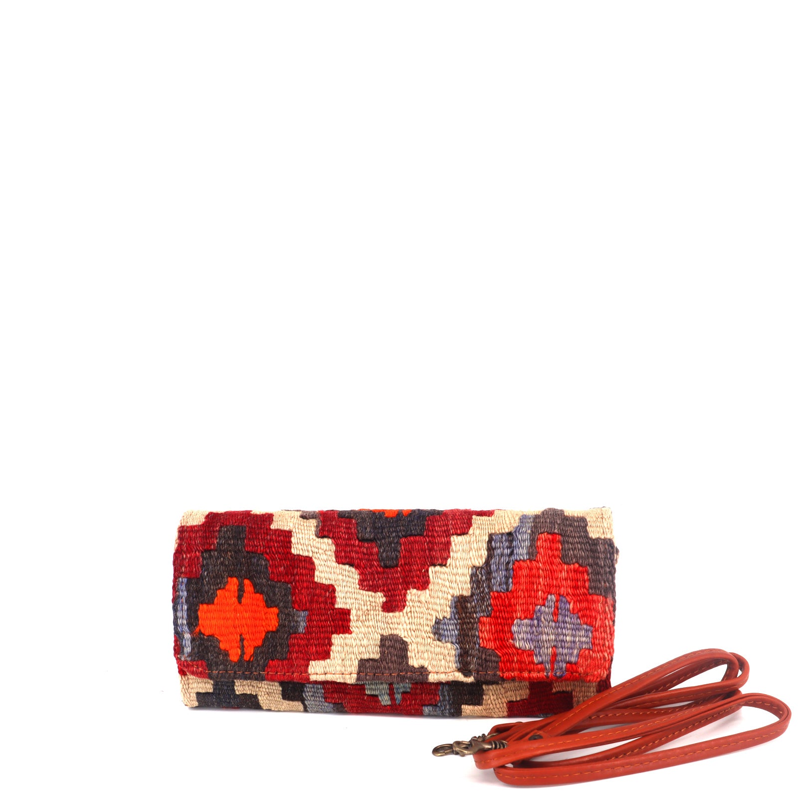 Isfahan Kilim Clutch Leather Bag - Image 4
