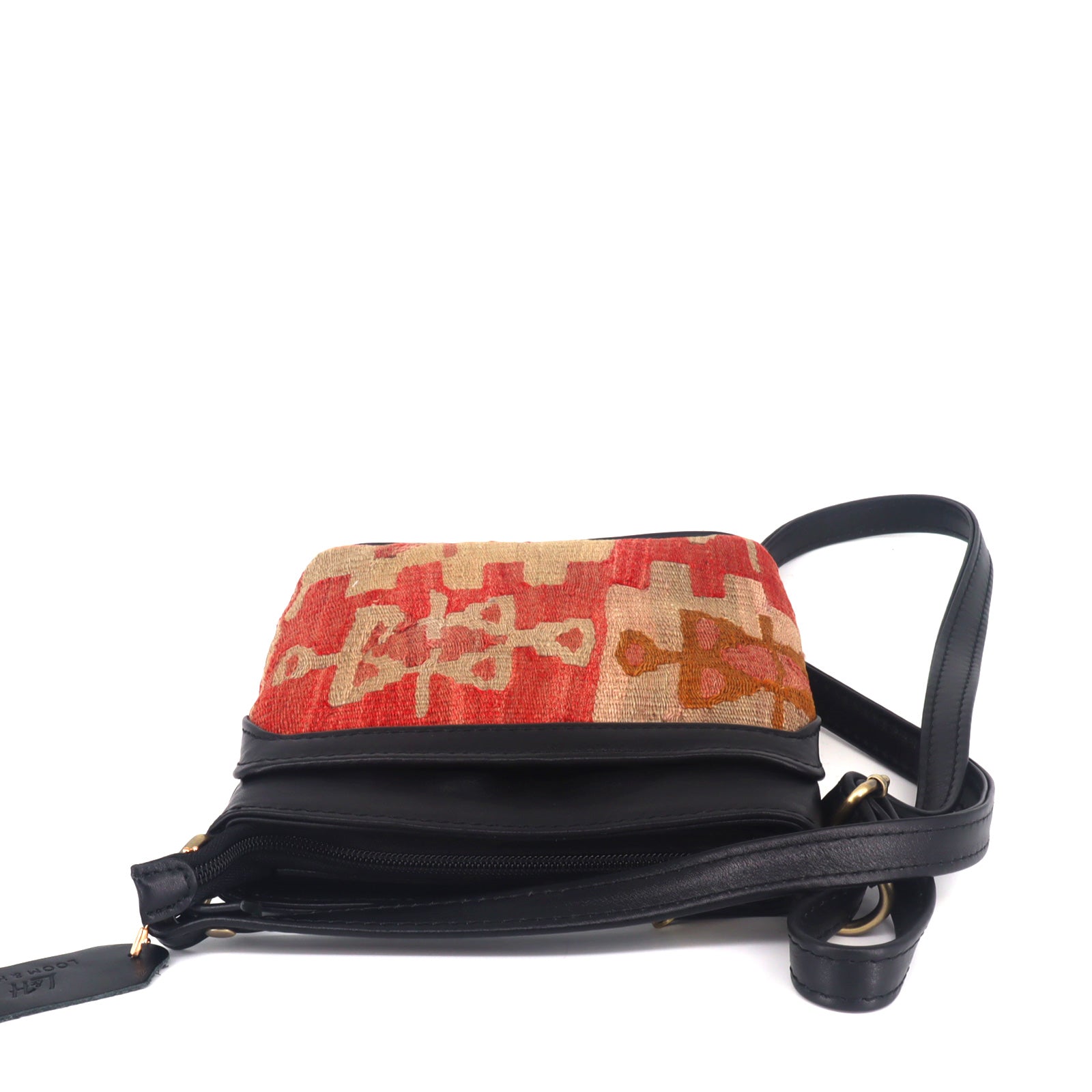 Jade Kilim Crossbody Leather Bag - Image 5