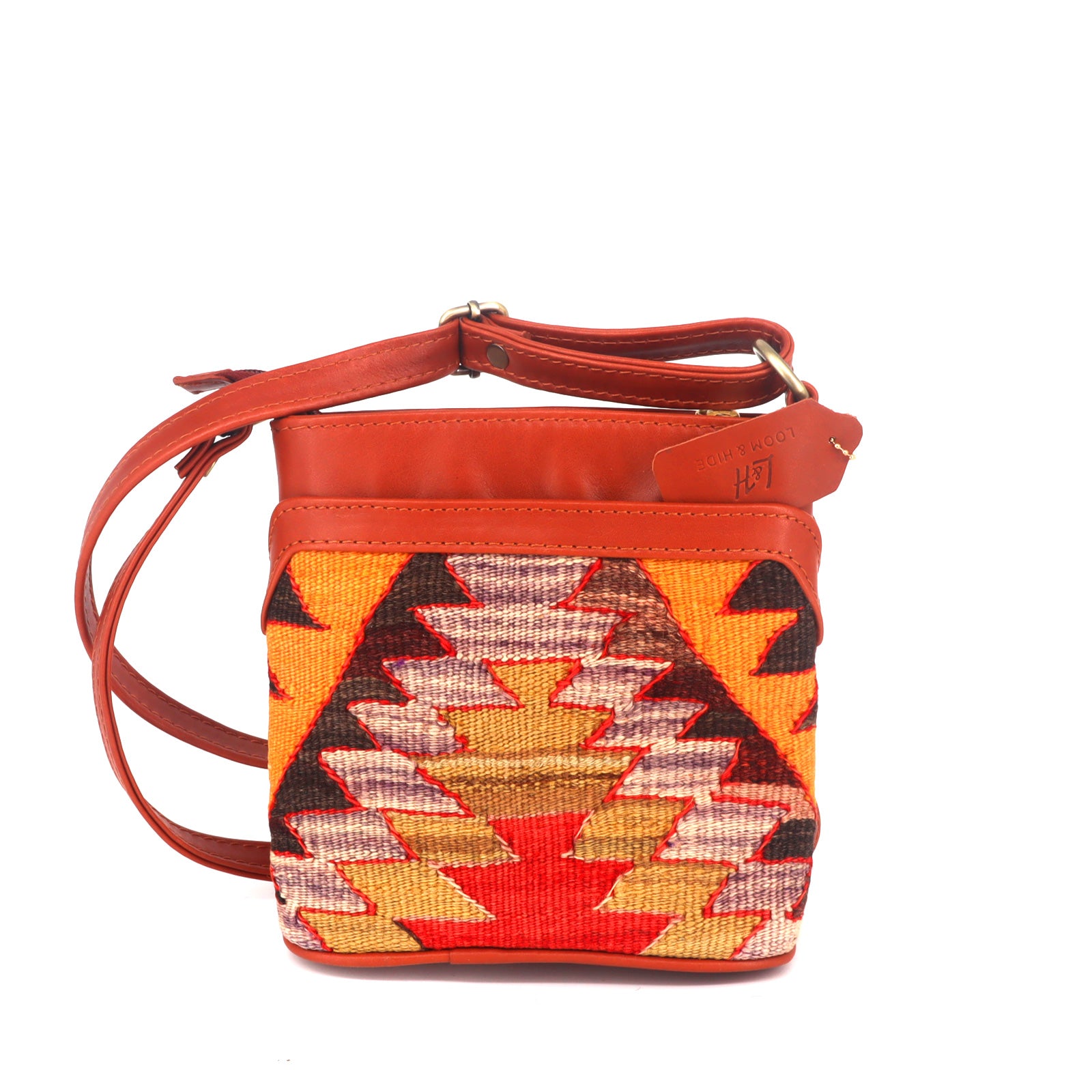 Kashgar Kilim Crossbody Leather Bag - Image 3