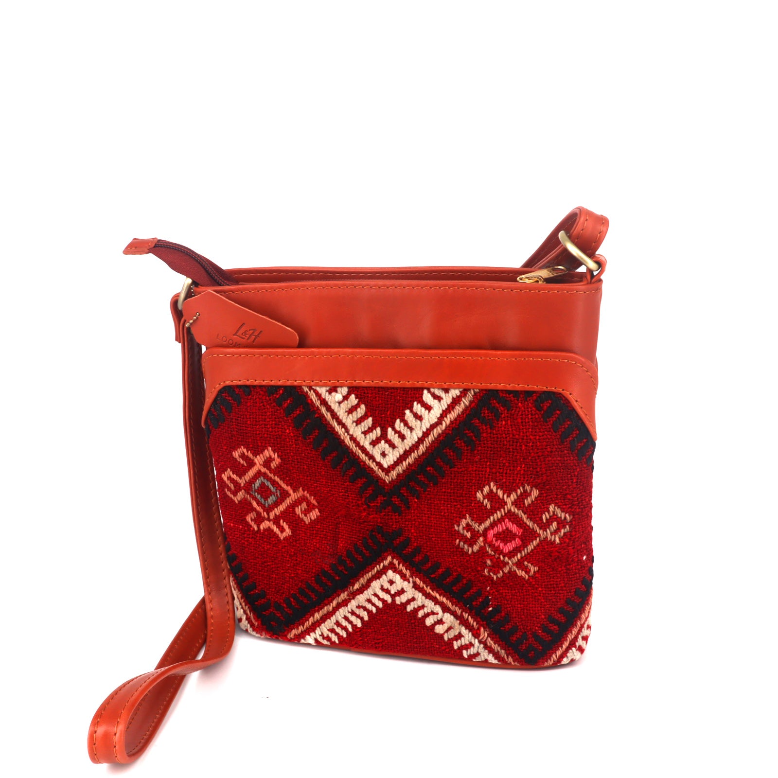 Kathmandu Kilim Crossbody Leather Bag - Image 5