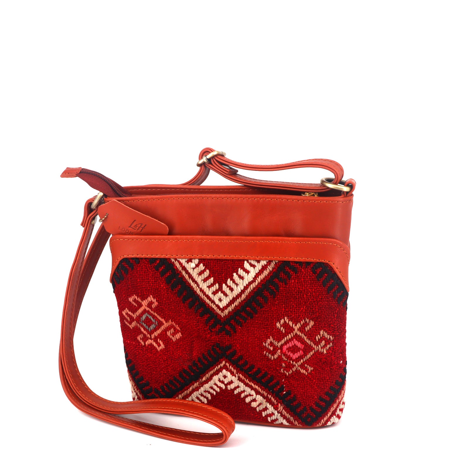 Kathmandu Kilim Crossbody Leather Bag - Image 6
