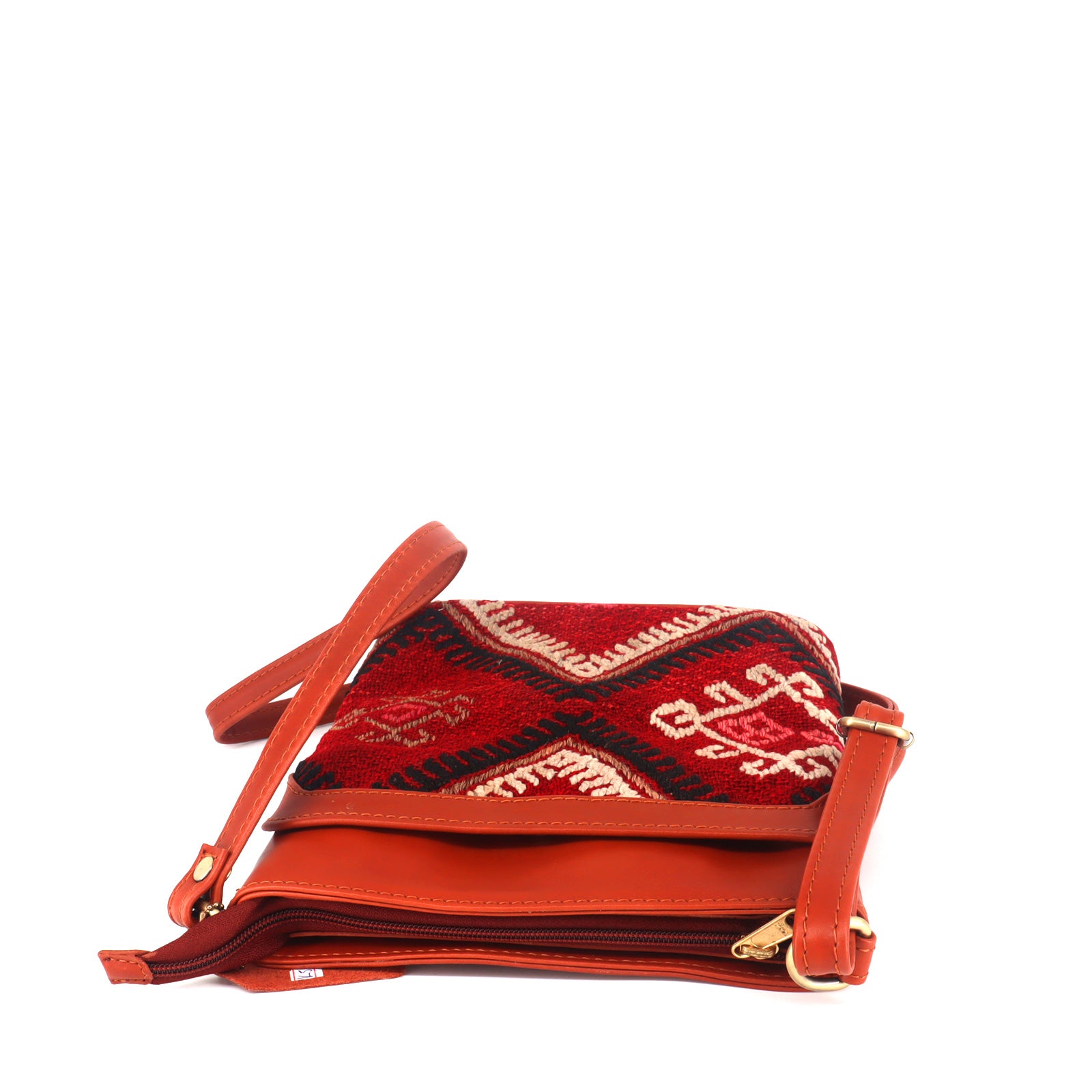 Kathmandu Kilim Crossbody Leather Bag - Image 8