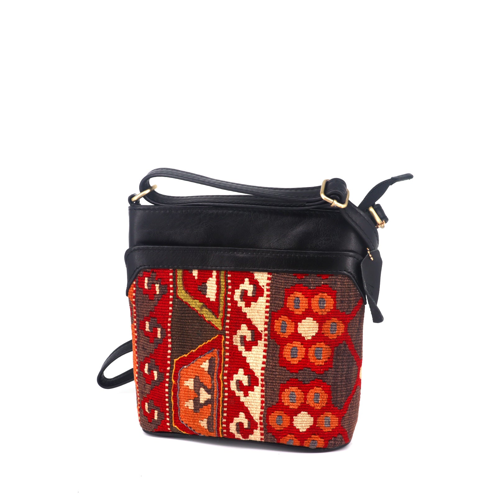 Kilim Crossbody Leather Bag