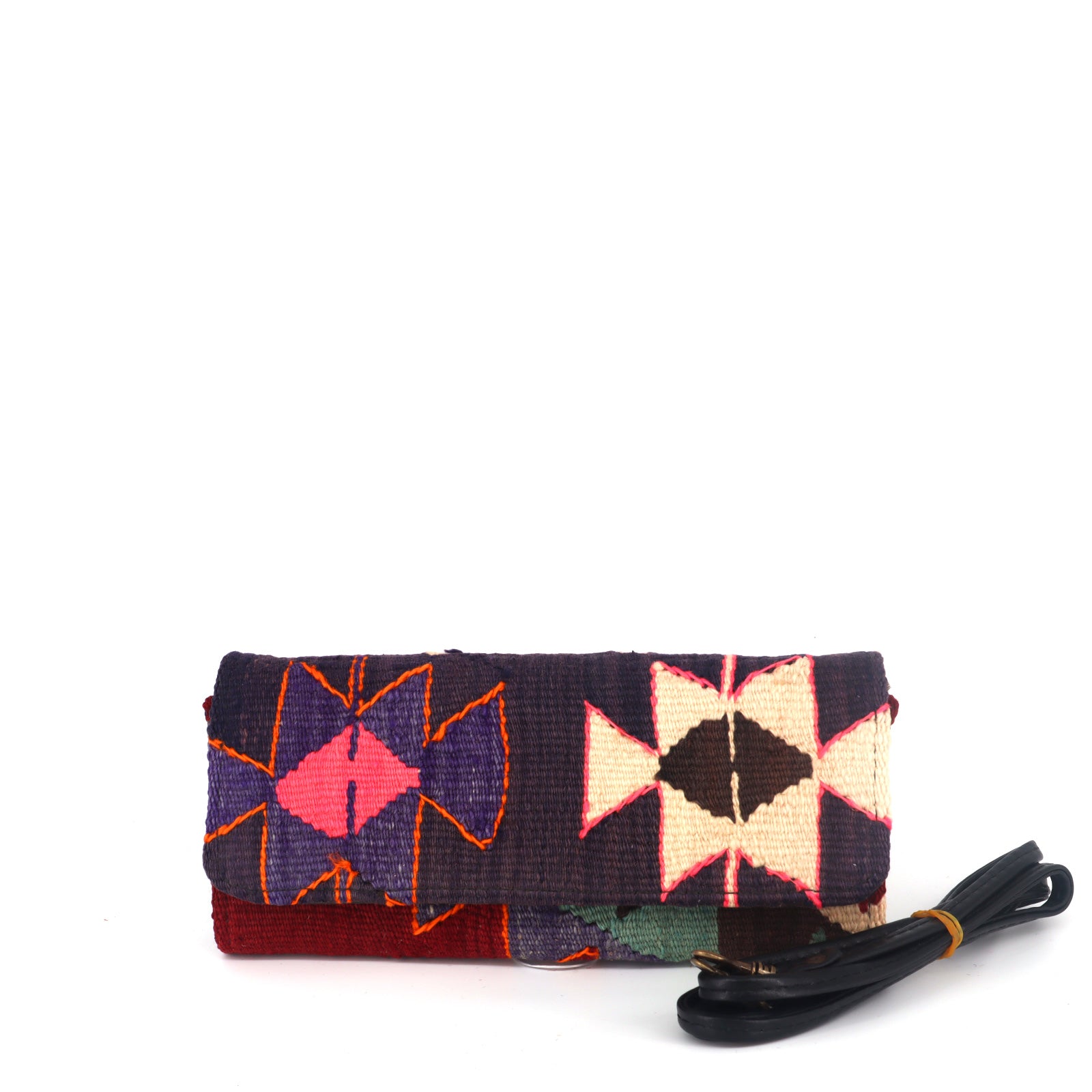 Layla Kilim Clutch Leather Bag - Image 2
