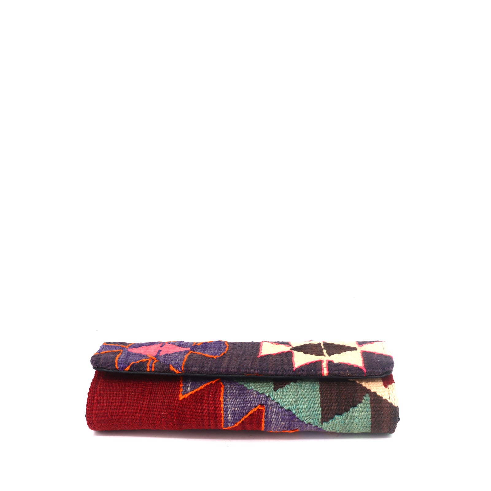 Layla Kilim Clutch Leather Bag - Image 5