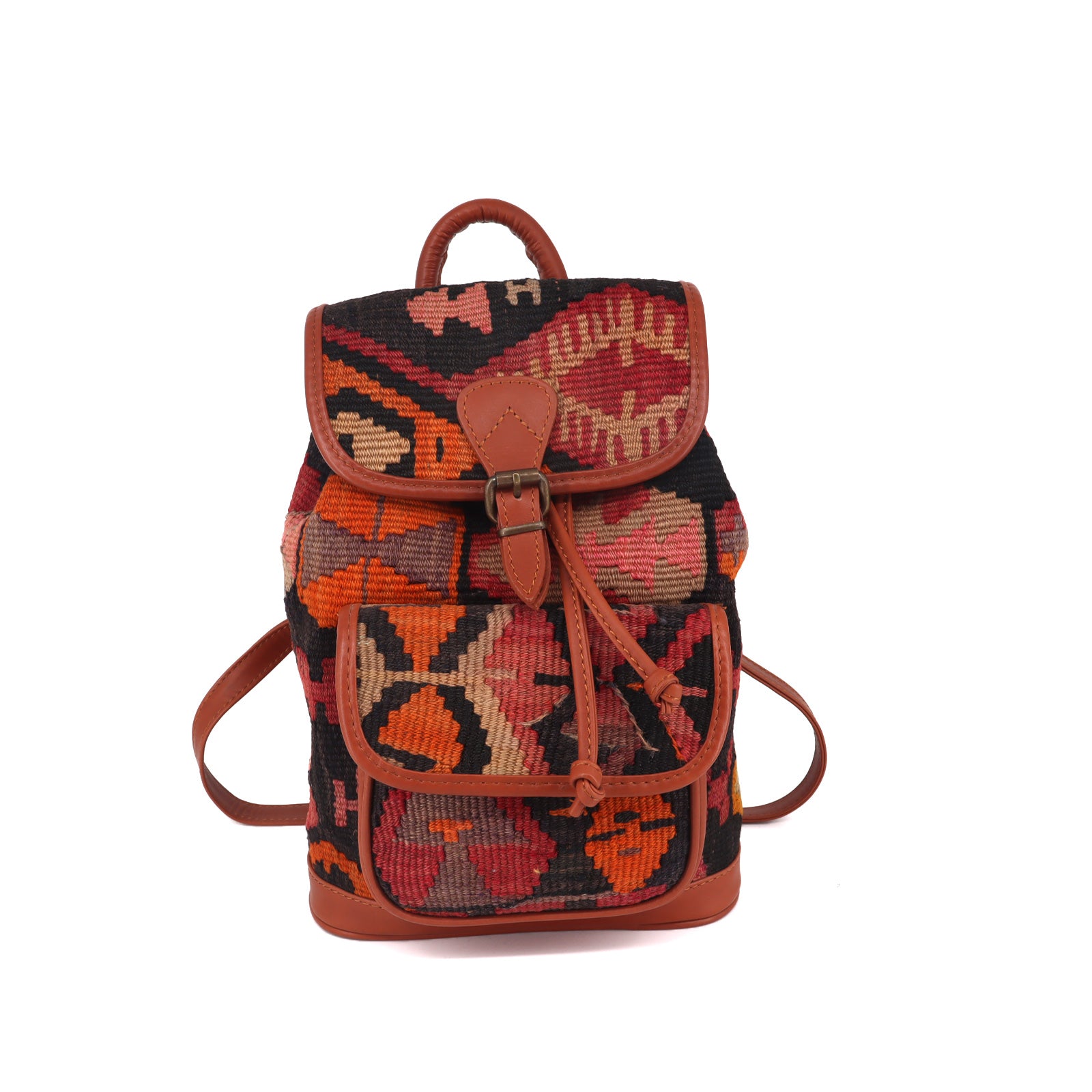 Serengeti Kilim Leather Backpacks Bag