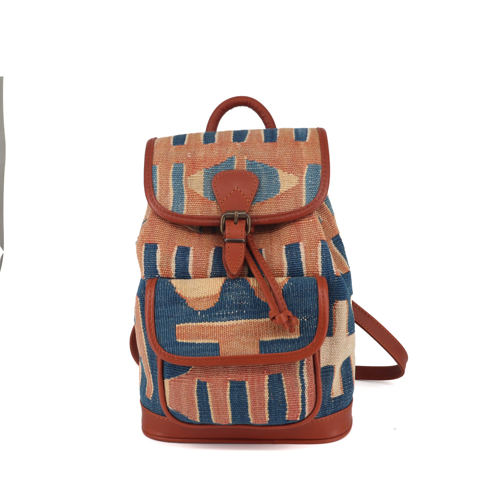 Sahara Mirage Kilim Leather Backpacks Bag