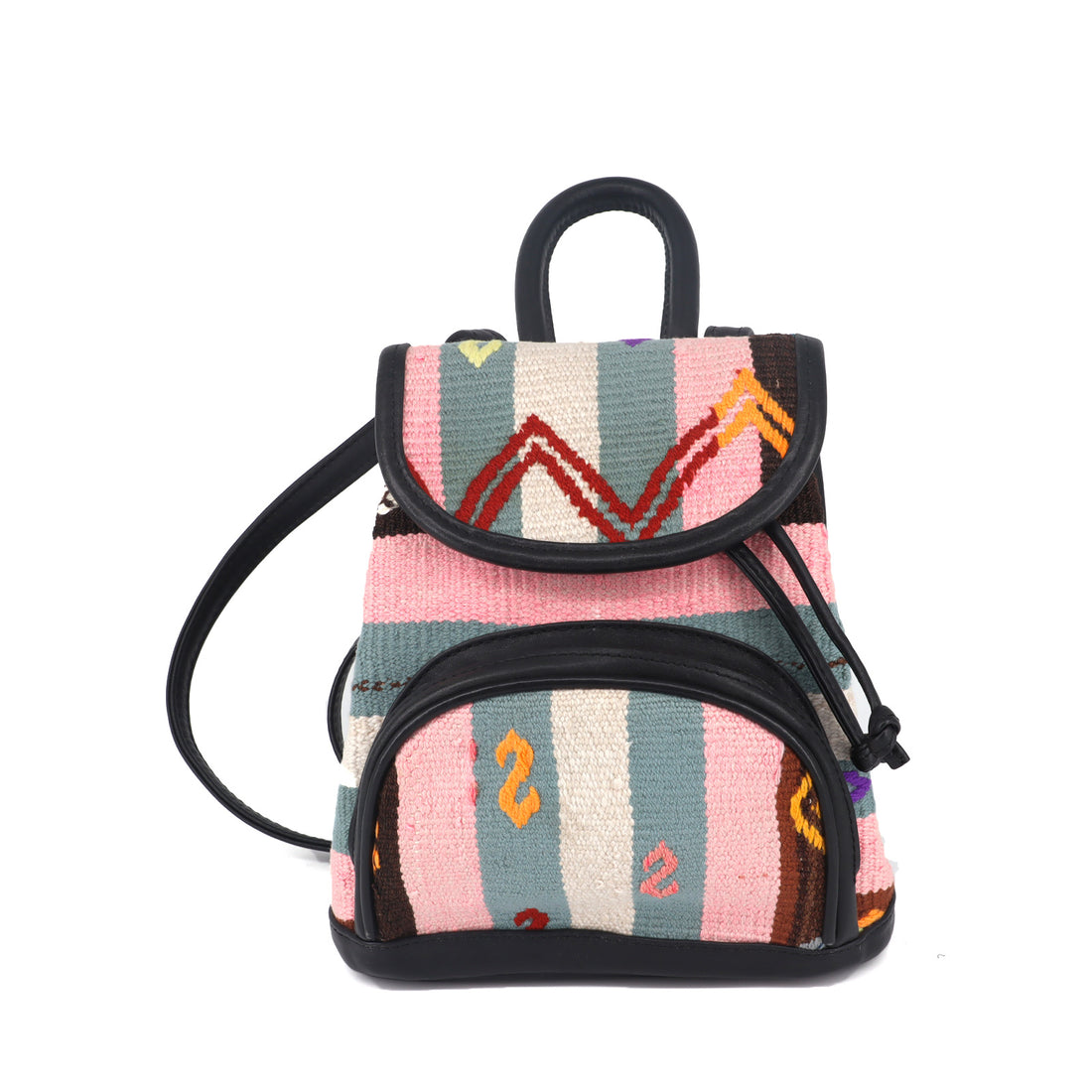 Antalya Kilim Leather Backpacks Bag