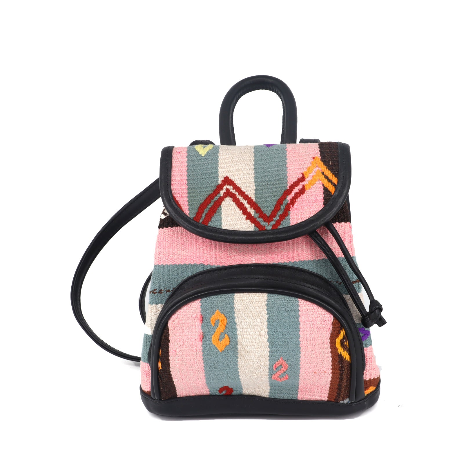 Antalya Kilim Leather Backpacks Bag