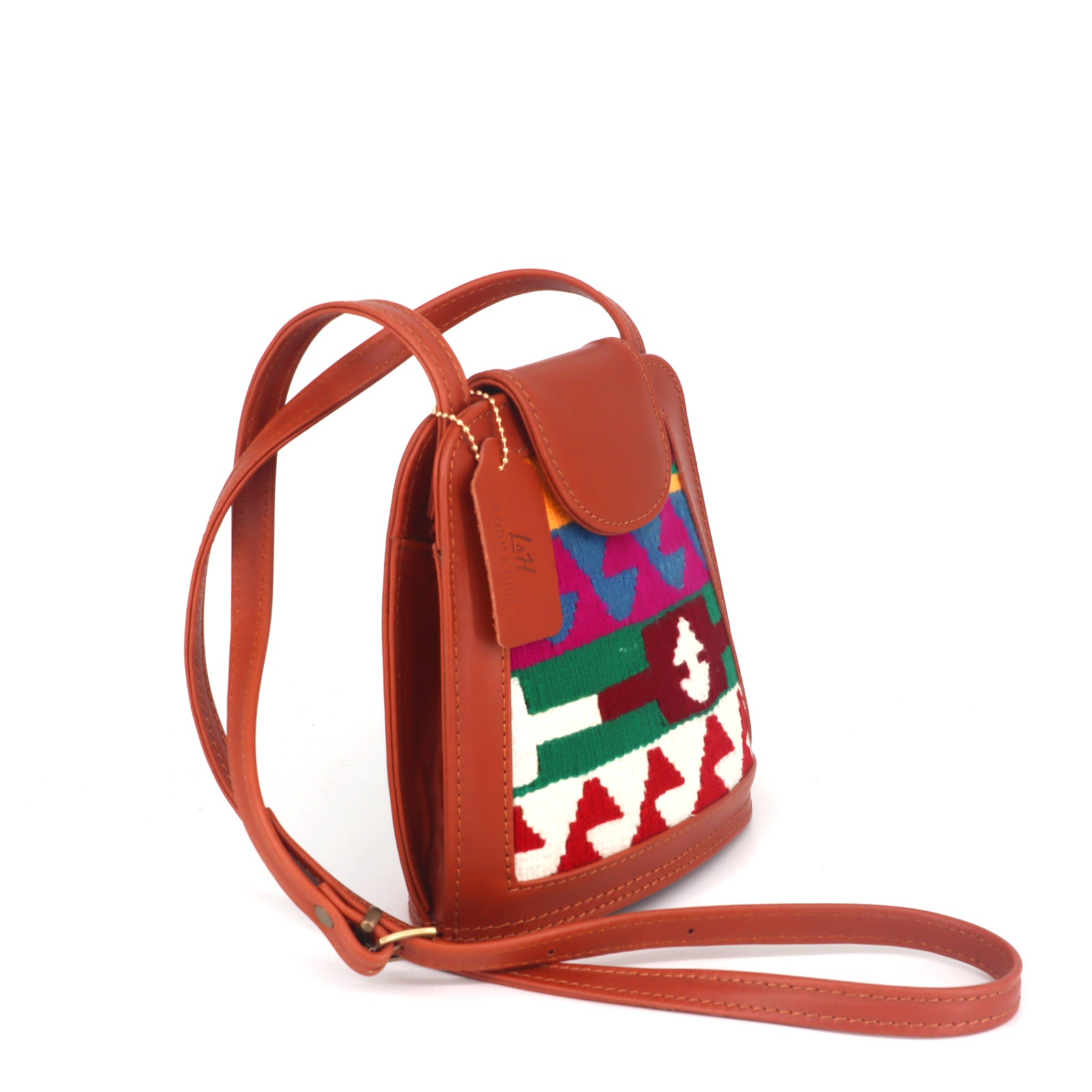 Zanzibar Kilim Leather Crossbody Bag