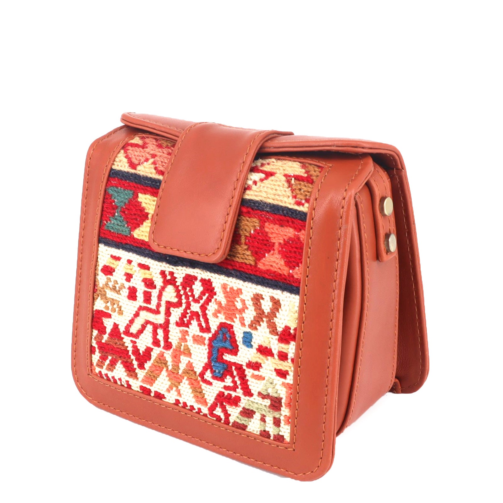 Acacia Kilim Leather Crossbody Bag