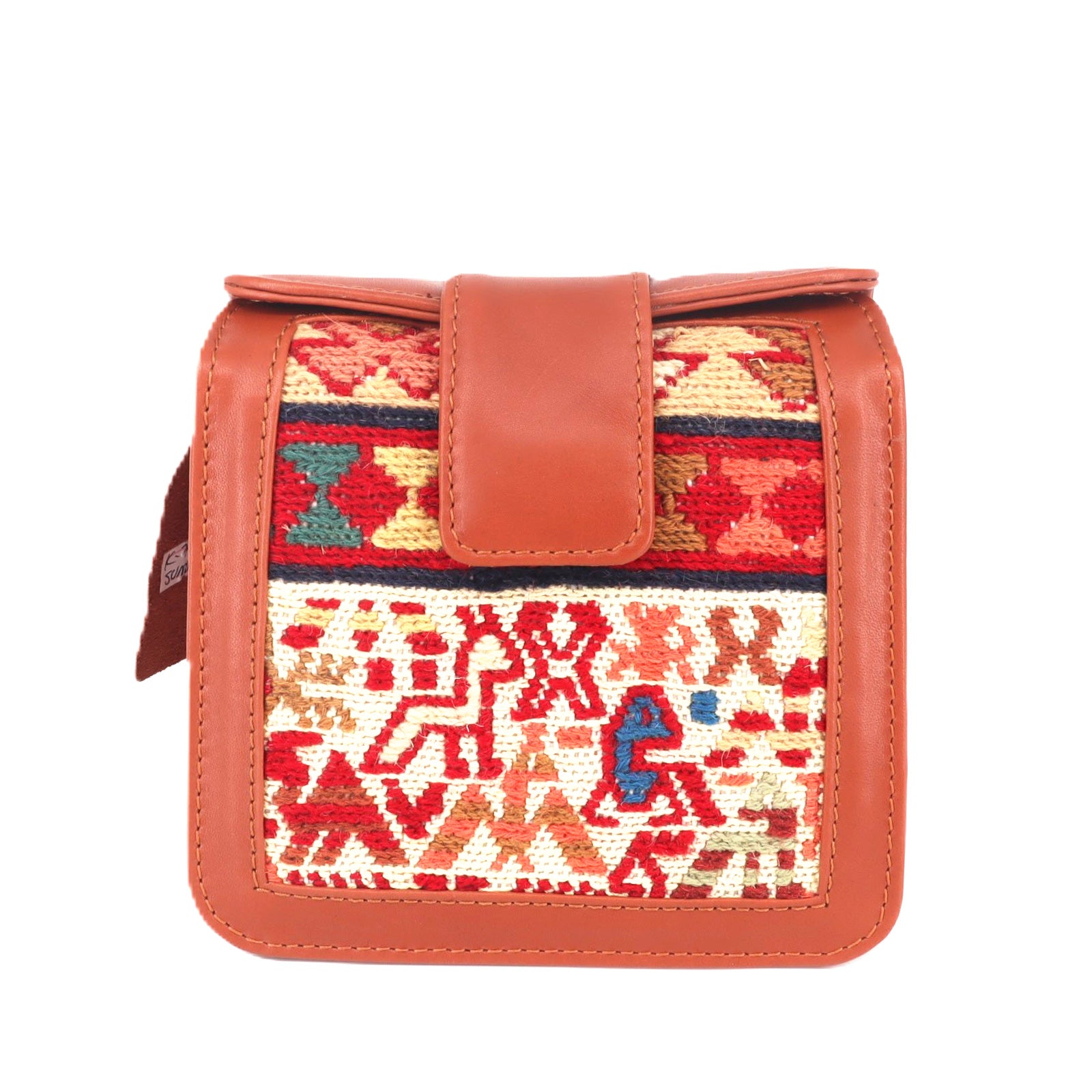 Acacia Kilim Leather Crossbody Bag