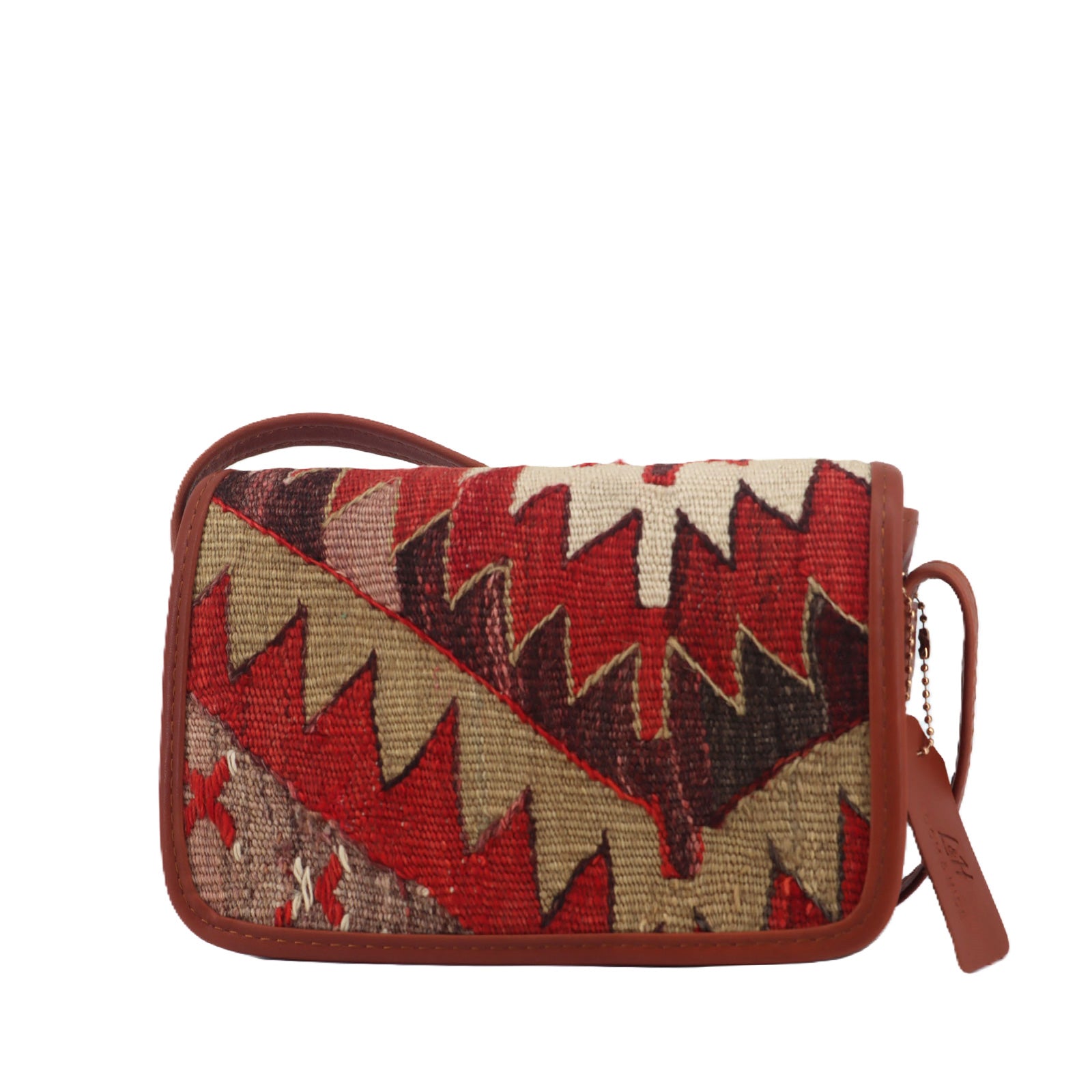 Sahara Bloom Kilim Leather Crossbody Bag