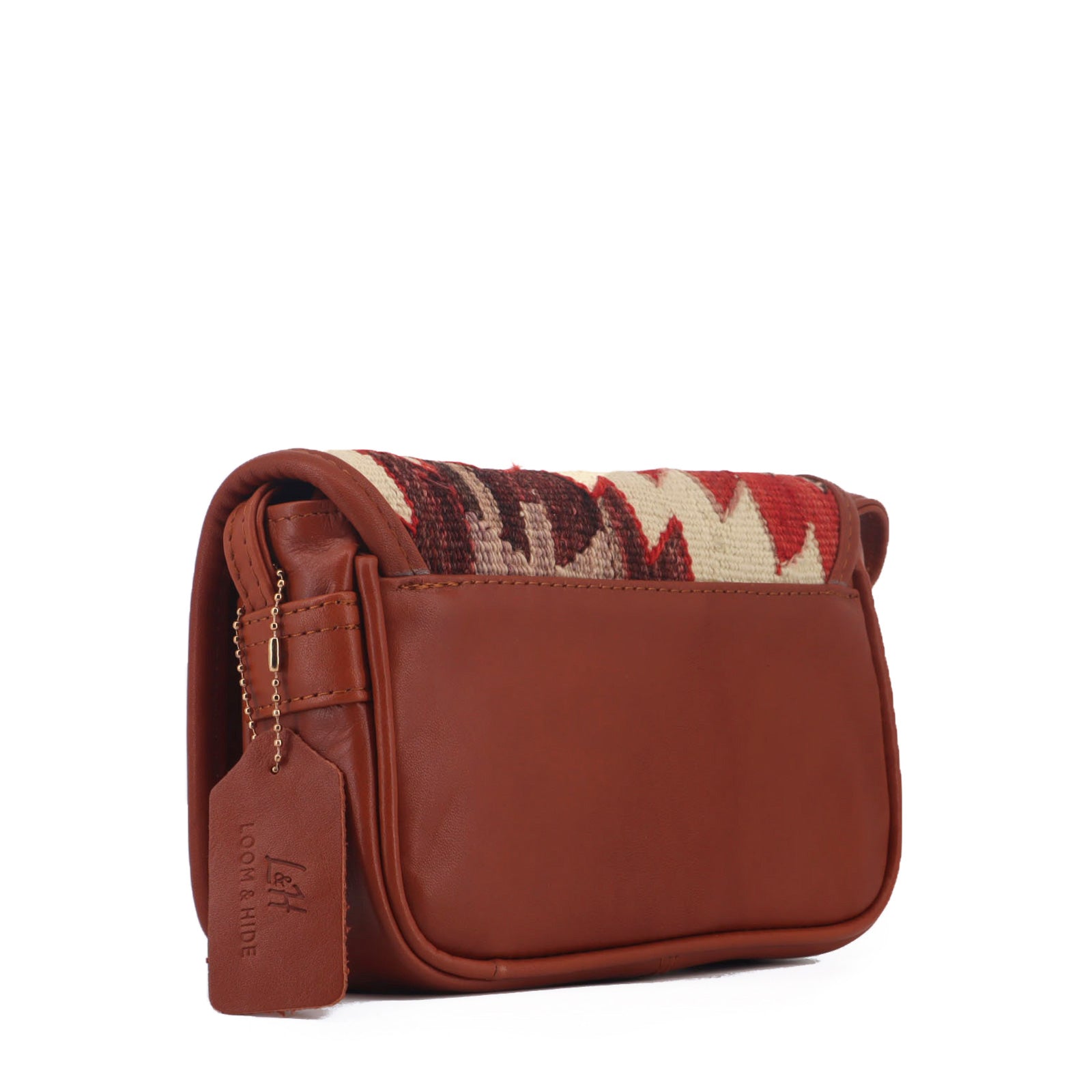 Sahara Bloom Kilim Leather Crossbody Bag