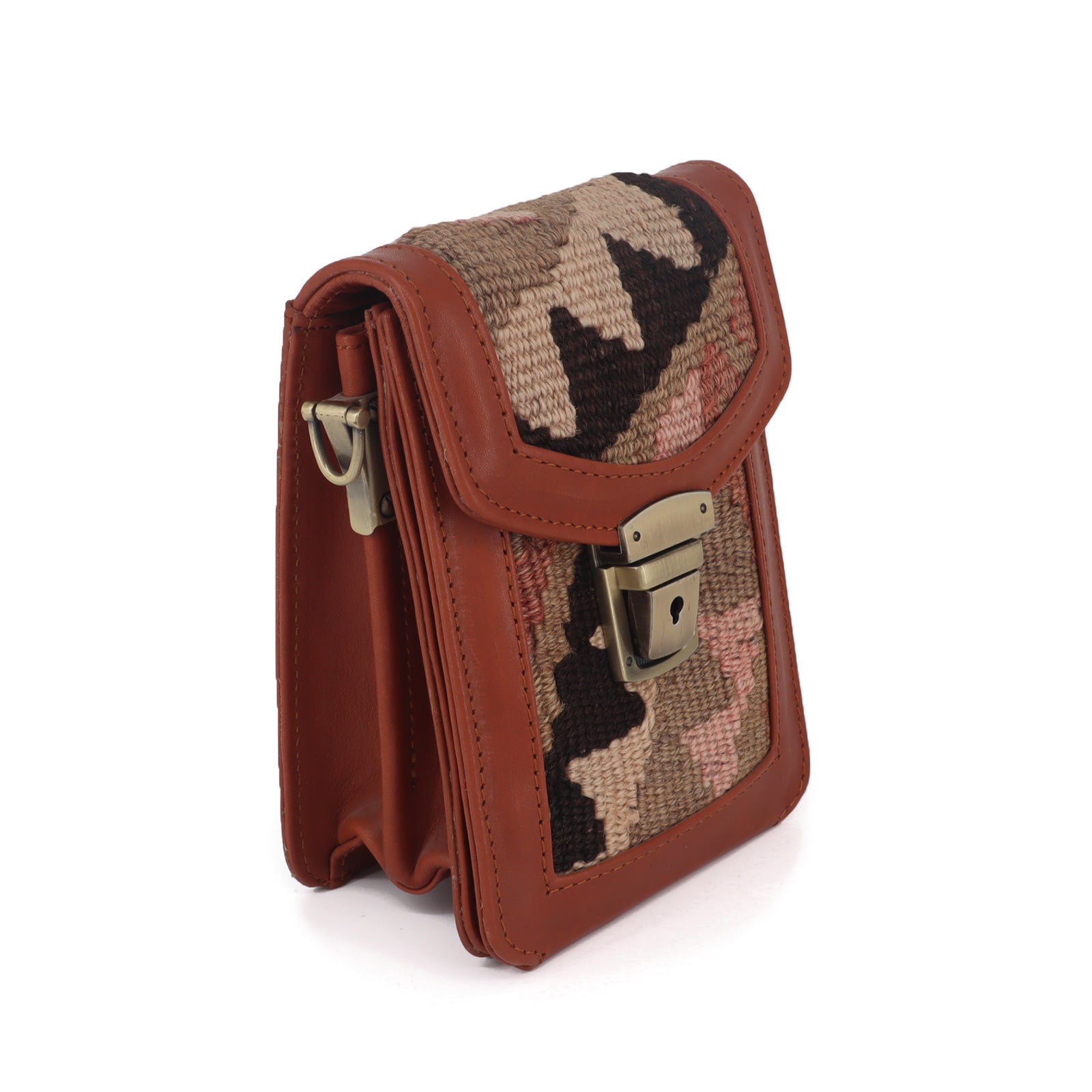Sultana Kilim Leather Crossbody Bag