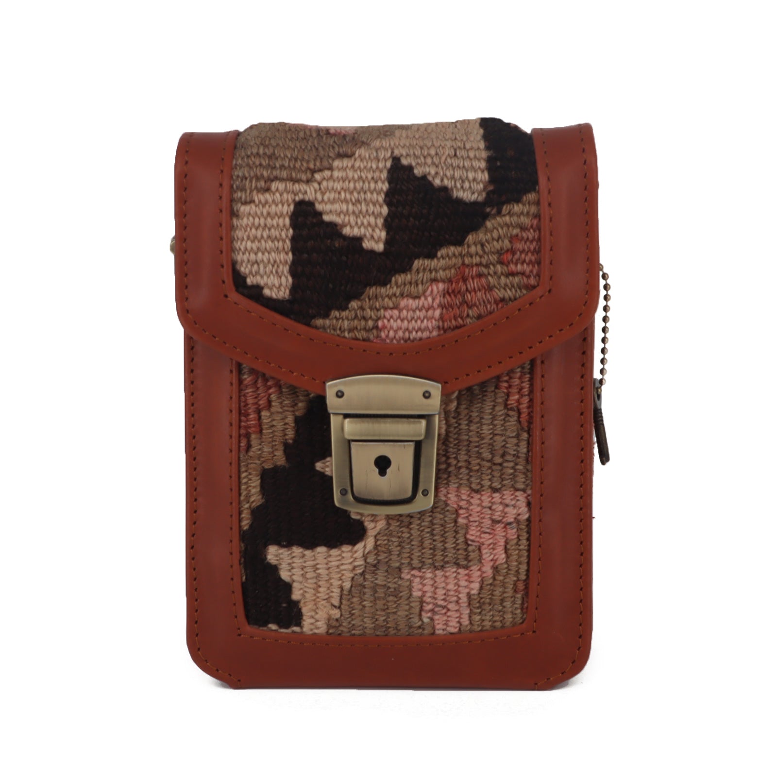 Sultana Kilim Leather Crossbody Bag
