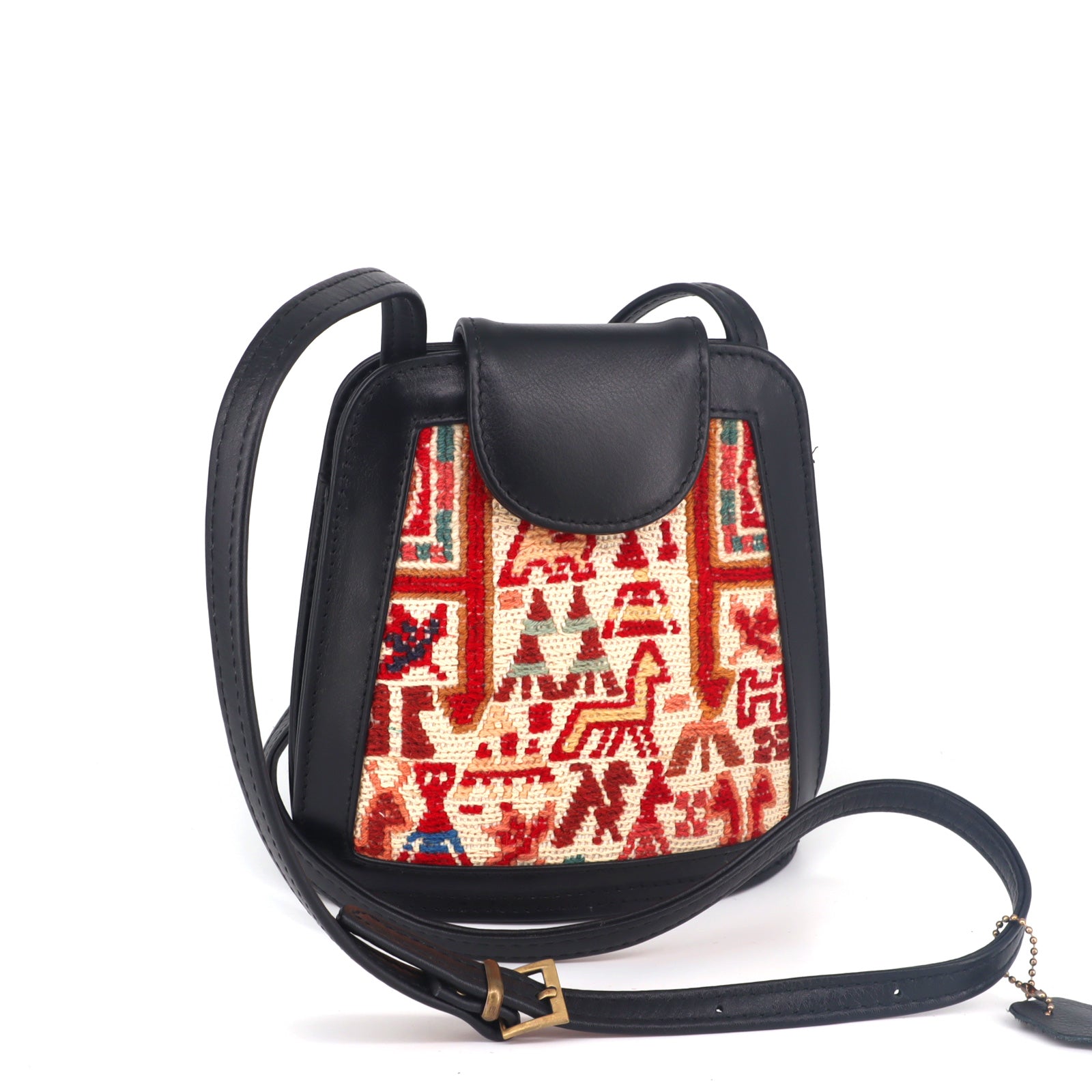 Solan Kilim Leather Crossbody Bag