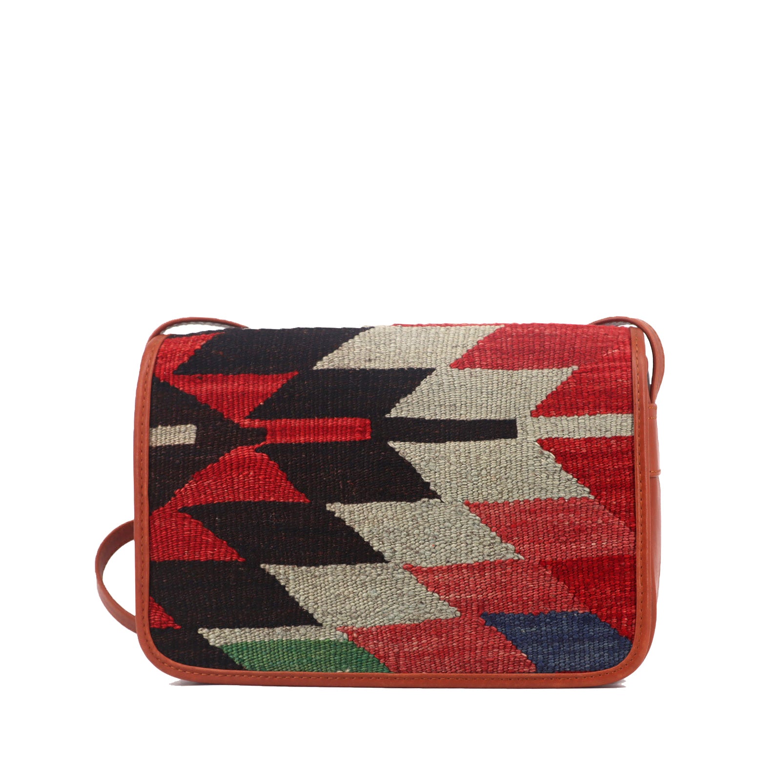 Sahara Mirage Kilim Leather Crossbody Bag