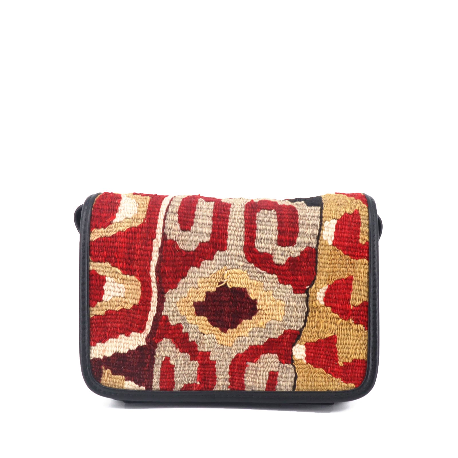 Lotus Bloom Kilim Leather Crossbody Bag