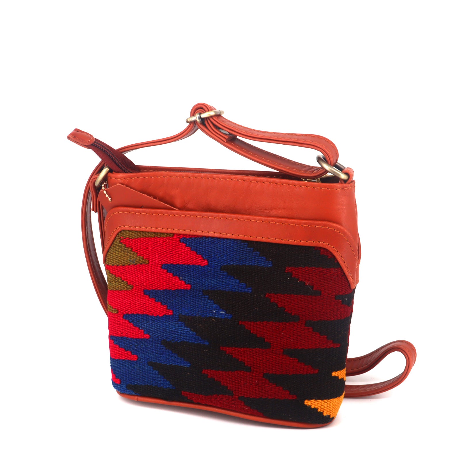 Mara Wild Kilim Crossbody Leather Bag - Image 2