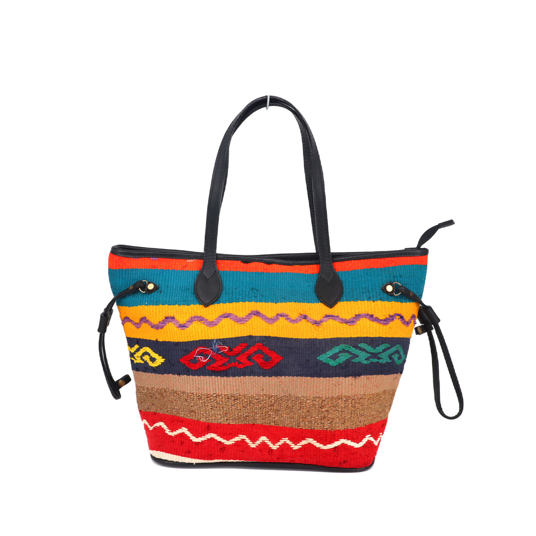 Venetian Fresco Kilim Leather Tote Bag