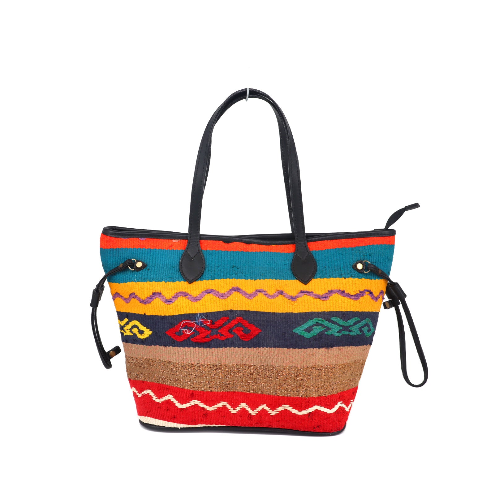 Venetian Fresco Kilim Leather Tote Bag