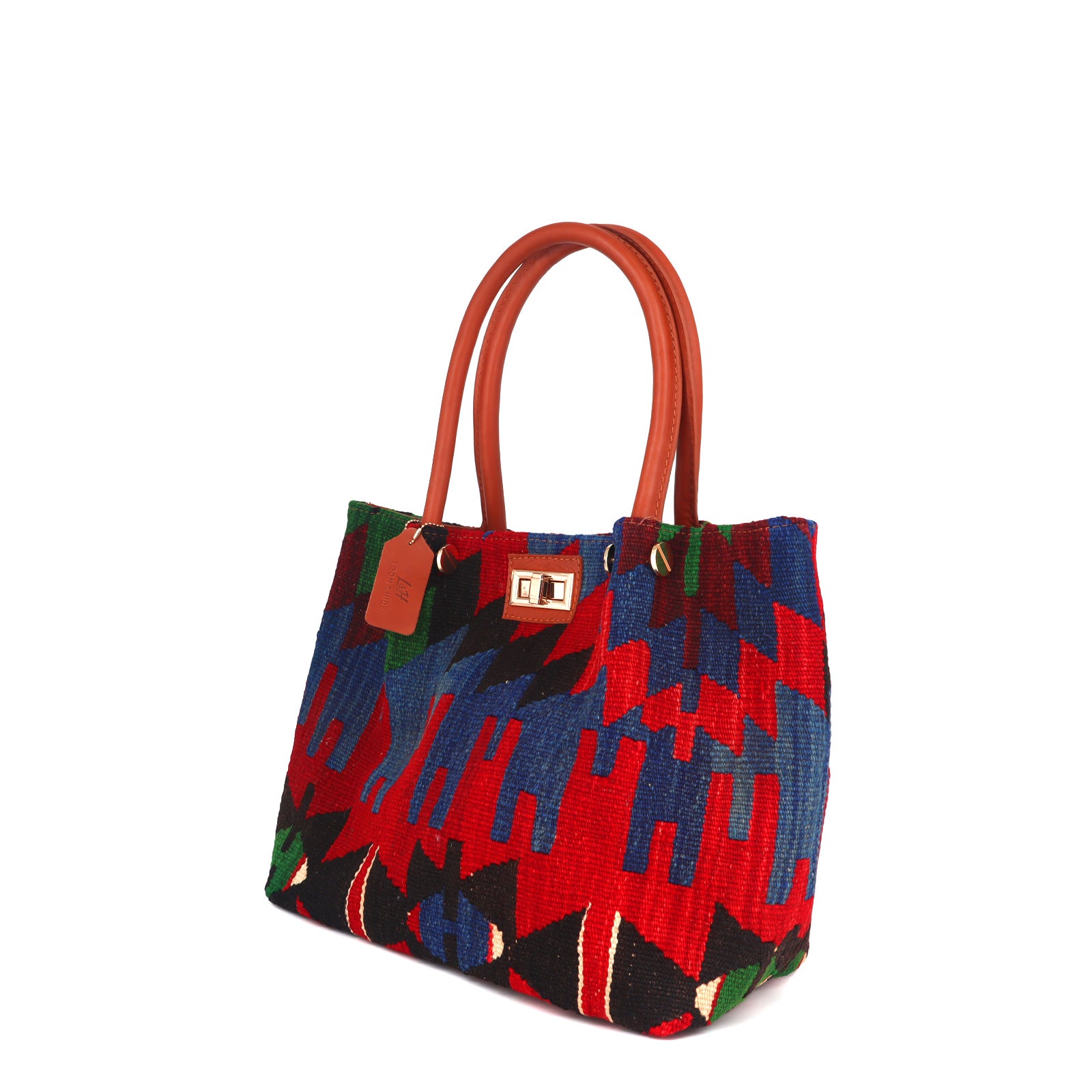 Aegean Odyssey Kilim Leather Shoulder Bag