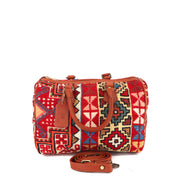 Nile Kilim Leather Mini Duffle  Bag