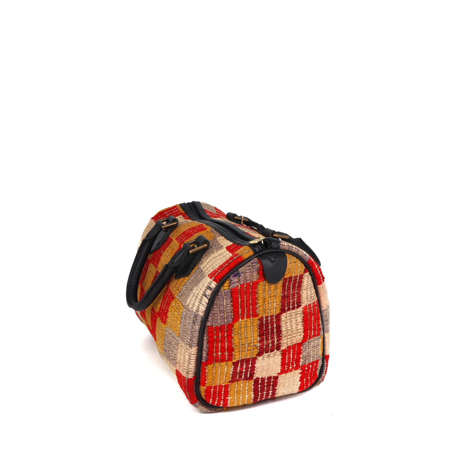 Oasis Kilim Leather Mini Duffle Bag