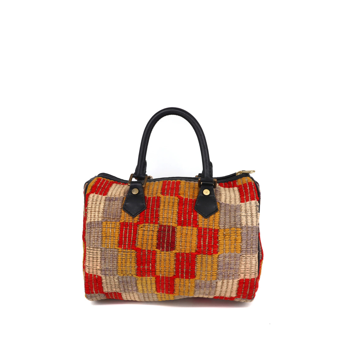 Oasis Kilim Leather Mini Duffle Bag