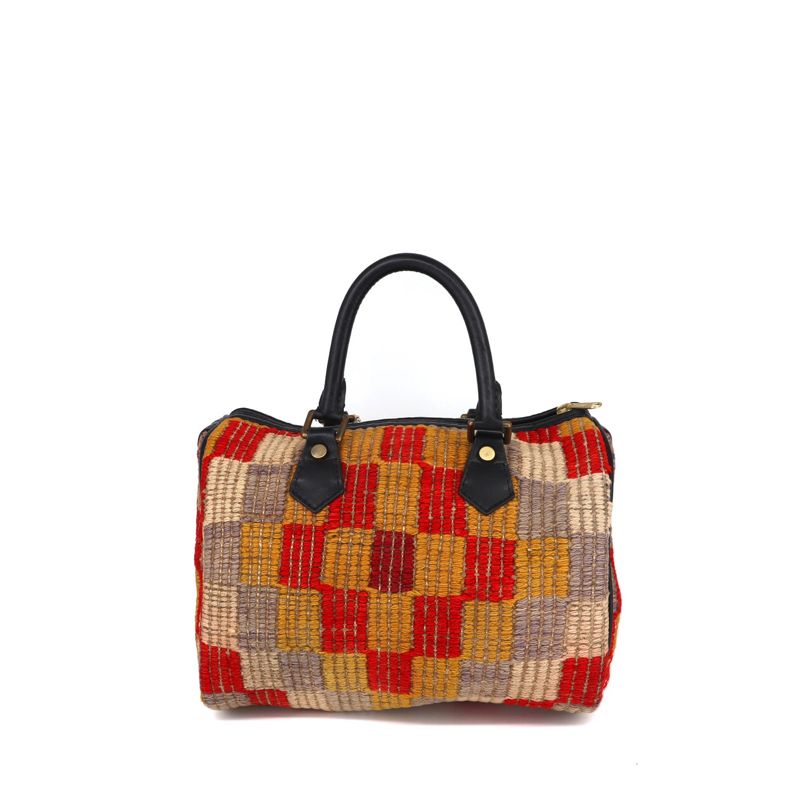 Oasis Kilim Leather Mini Duffle Bag
