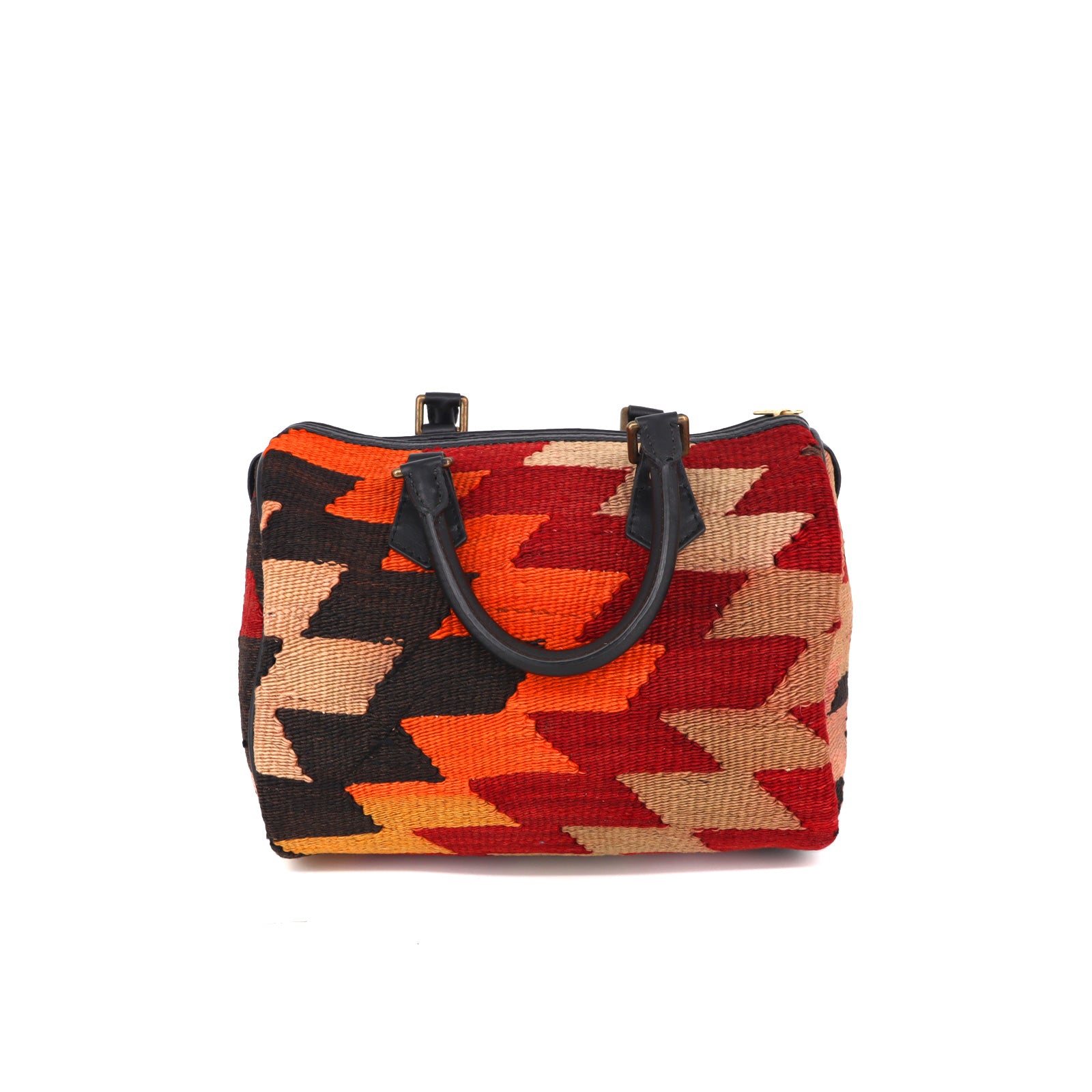 Zanzibar Kilim Leather Mini Duffle Bag