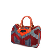 Ankara Kilim Leather Mini Duffle Bags