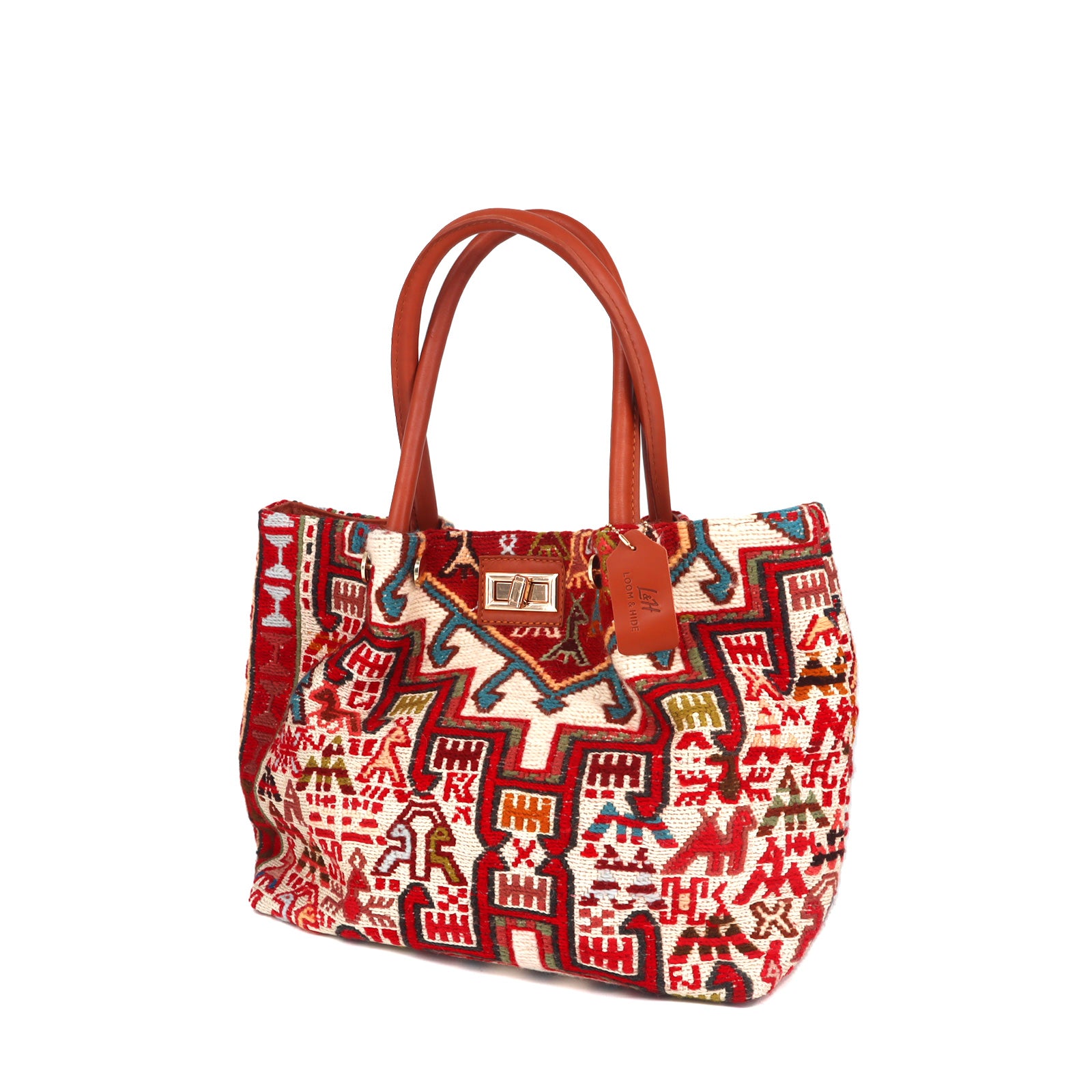 Gobustan Kilim Leather Shoulder Bag