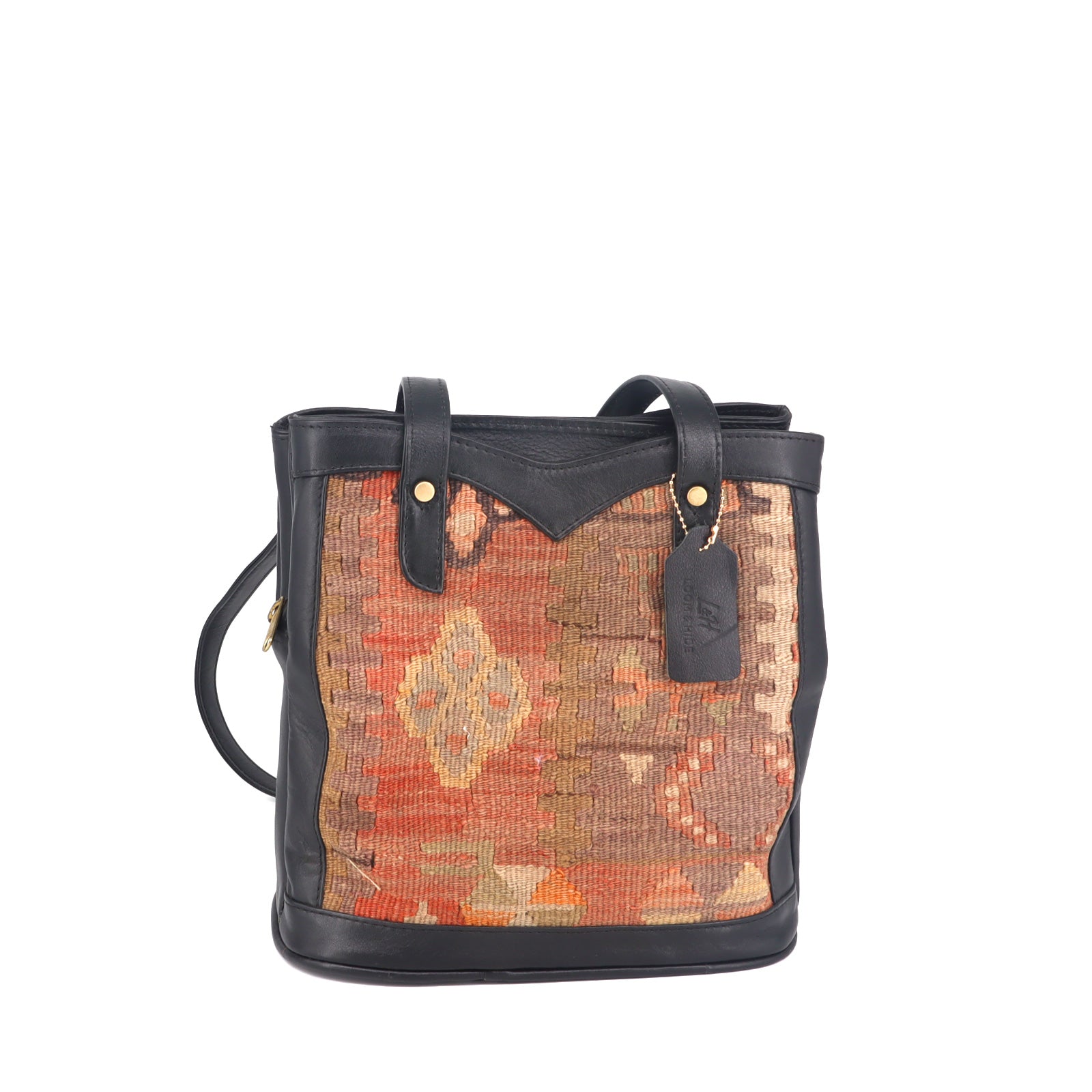 Zanzibar Kilim Leather Tote Bag